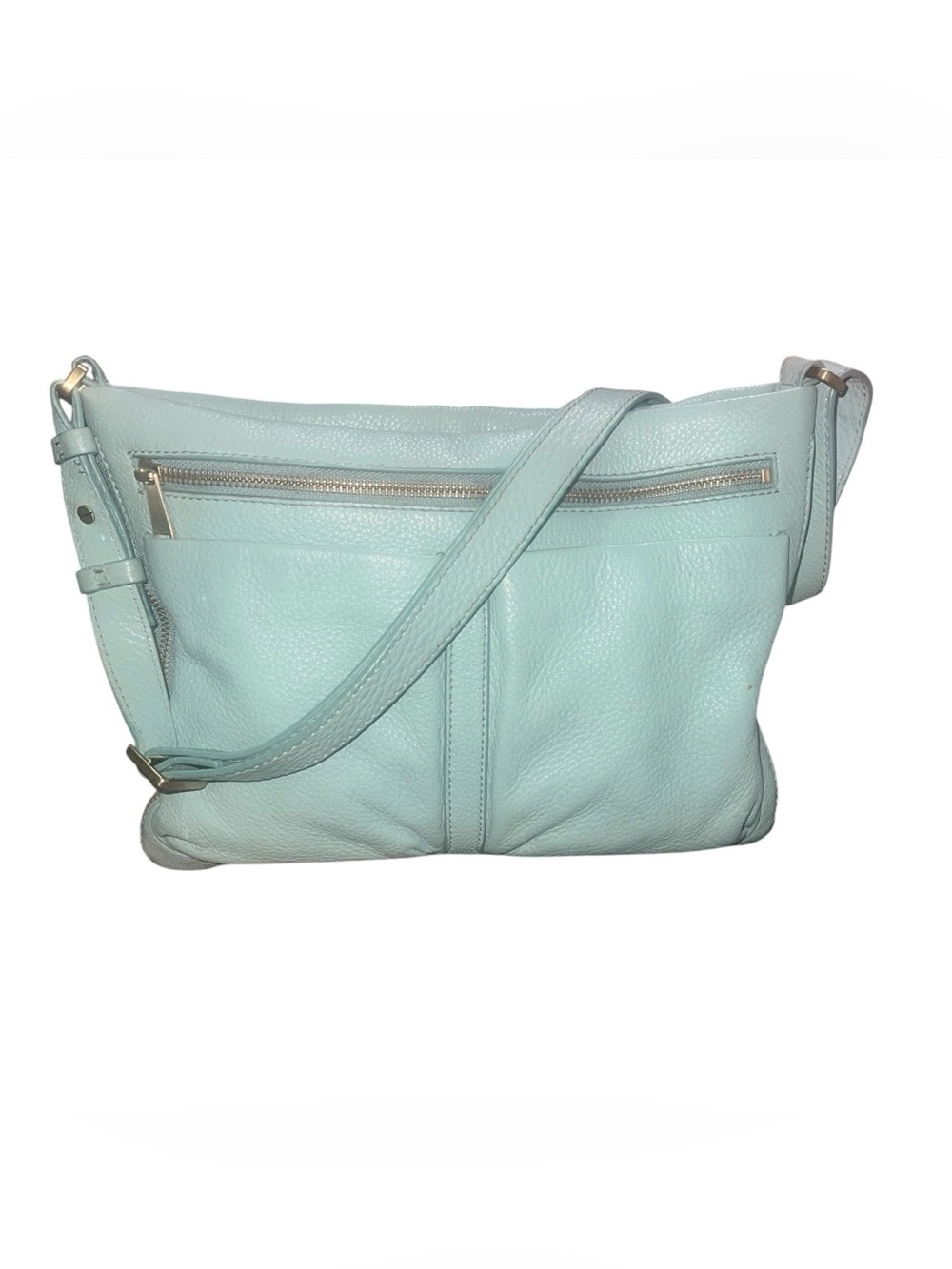FOSSIL Piper Mint Green Leather Crossbody Bag Purse
